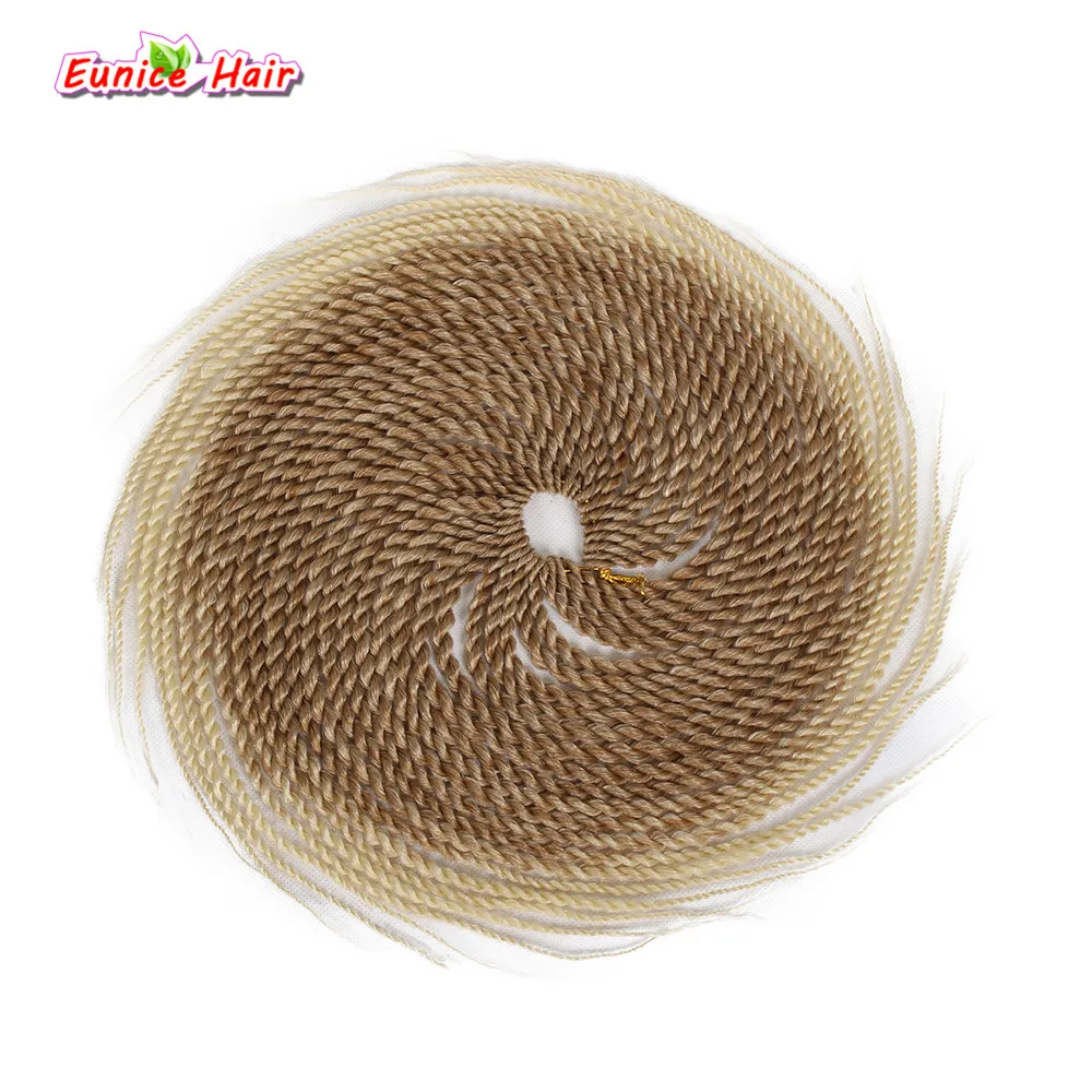 30 прядей Сенегальские закрученные вязанные крючком косички 18 22 дюймов Синтетические Омбре вязанные косички для наращивания волос для женщин