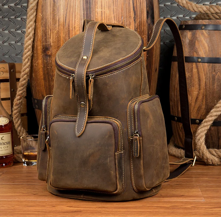 Front View of Woosir Backpack Vintage