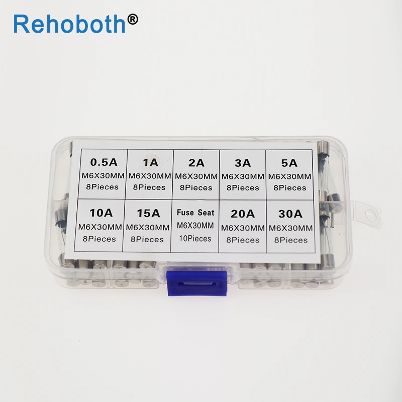 100 шт./лот комплект 5x20 мм предохранители в ассортименте Наборы DIY быстродействующие Стекло трубка быстродействующие Стекло предохранители 0.5A 1A 2A 3A 5A 8A 10A 15A 20A 30A
