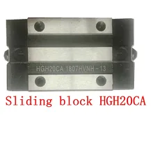 Guia linear deslizante uso jogo bloco HGR20 HGH20CA largura 20mm HGR20 guia linear guia para CNC