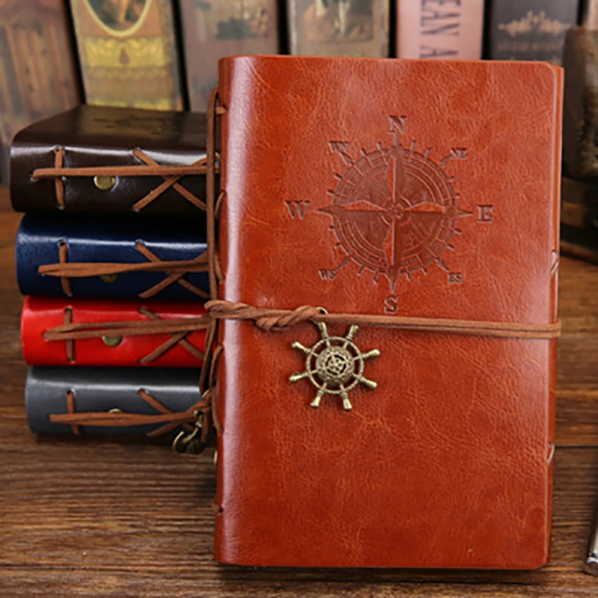 

PU Cover Pirate Design Notebook Stationery Replaceable Inner Paper Note Book Traveler Diary Notepad Customize LOGO