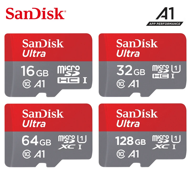 Двойной флеш-накопитель SanDisk Memory Card 256 ГБ 200 ГБ 128 Гб 64 Гб оперативной памяти, 32 Гб встроенной памяти, microSDHC/SDXC UHS-I картой micro SD объемом 16 Гб 98 МБ/с. TF карта для смартфона