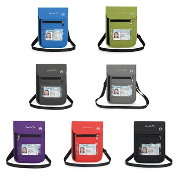 

THINKTHENDO Fashion Travel Pouch RFID Blocking Purse Neck Wallet Cards Money Holder