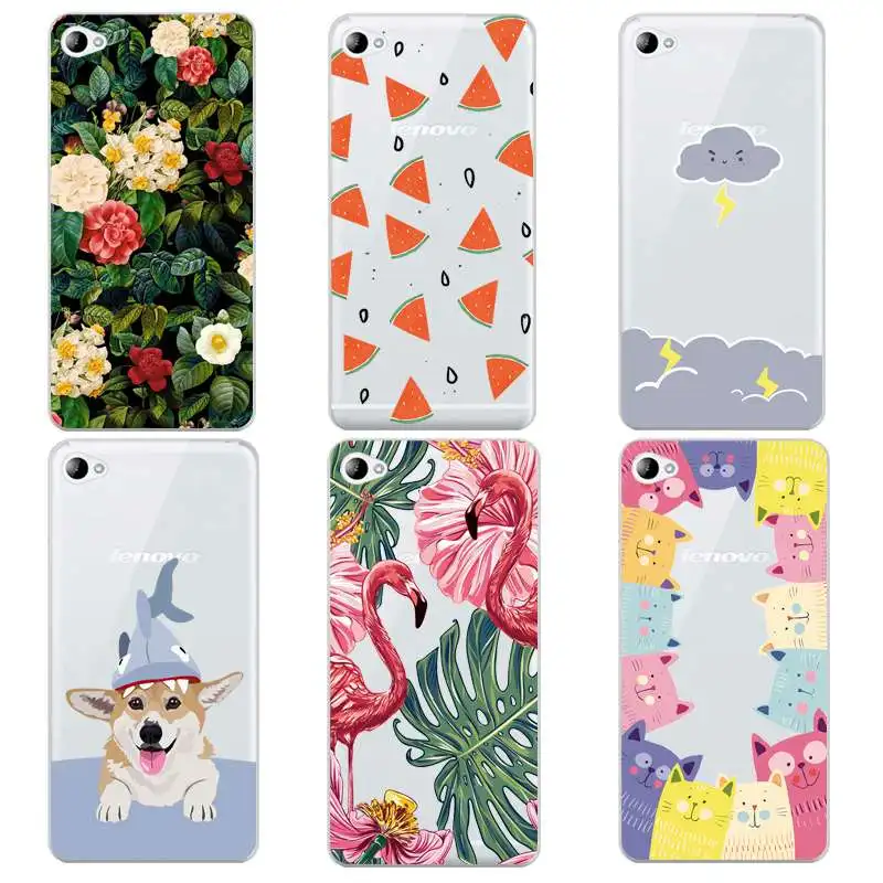 Cloud Soft Clear TPU Phone Case For Lenovo S60 S90 A2010 A1000 A5000 A7000 K4 K5note Flora Famingo Printed Cover Free Shipping | Мобильные