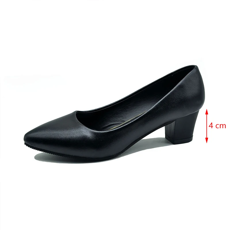 HQFZO/женские сандалии на среднем не сужающемся книзу массивном каблуке 3, 4, 5 см повседневные туфли-лодочки в форме копыта кожаная Офисная Женская обувь с острым носком женская обувь - Цвет: Темно-серый