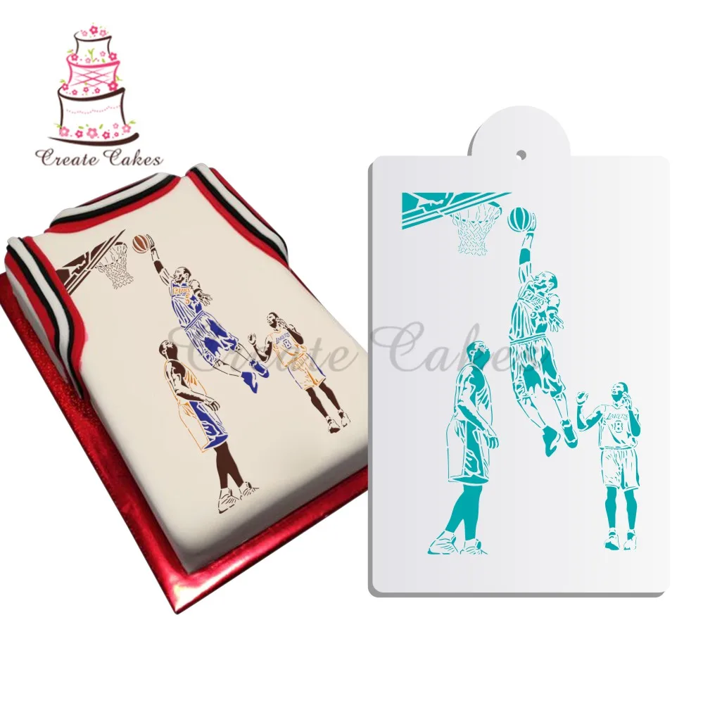 

Basketball Decorating Stencil Design Cake Plastic Stencil for Painting Fondant Cake Stencil Decorating Tools diy Bakeware ST-889