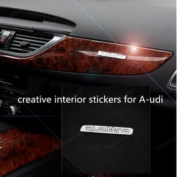 

Metal alloy quatrro car fender sticker car interior decoration for Audi A-udi A4L A6L Q3 Q5 A7 A8