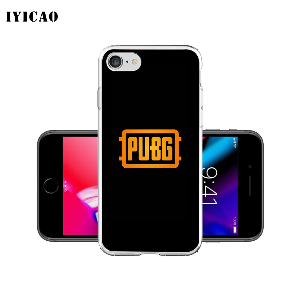 IYICAO PUBG игровой Мягкий силиконовый чехол для iPhone X XR XS MAX 6 6s 7 8 Plus X 5 5S SE TPU чехол