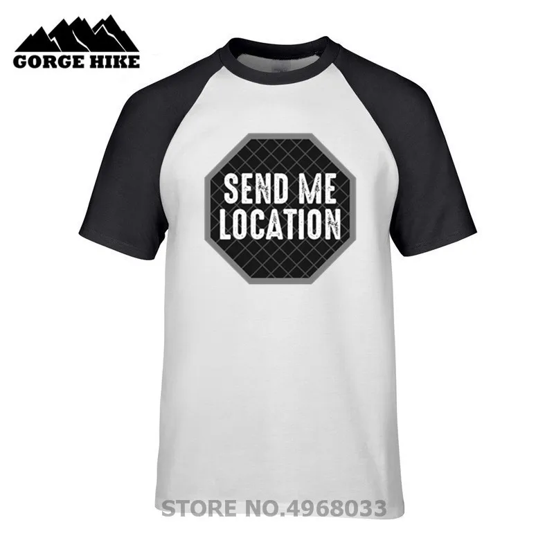 

Heavy Metal Style Black Teenage T-shirt UFC MMA Khabib Nurmagomedov Send Me Location Inspired Design T shirt Couple Clothes Tees