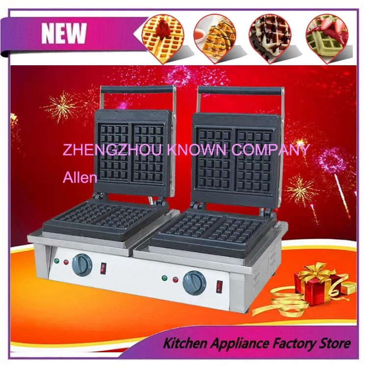 

Square waffle double head waffle baker machine waffle making machines