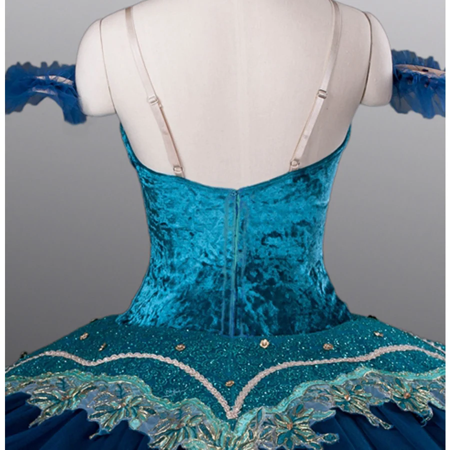 Балетная юбка для девочек стиль ATS9004 плотно органов танцевальная пачка синяя птица конкурс костюмы 10 слоев балетное с юбкой пачкой