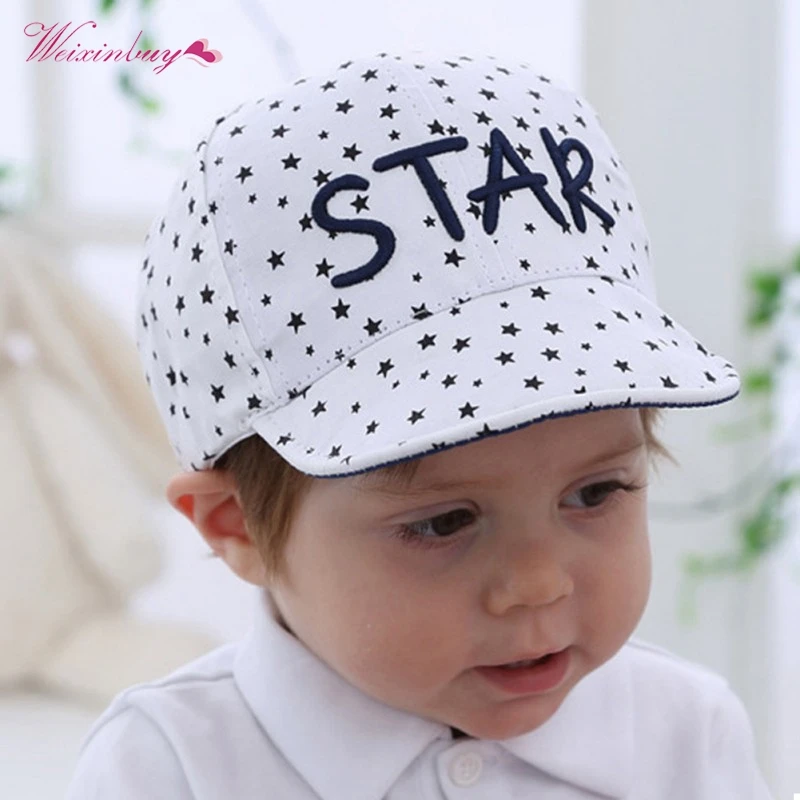 

Baby Hat Boys Girls Summer Hats Soft Cotton Baseball Cap Cut Dot Sunhat 2018