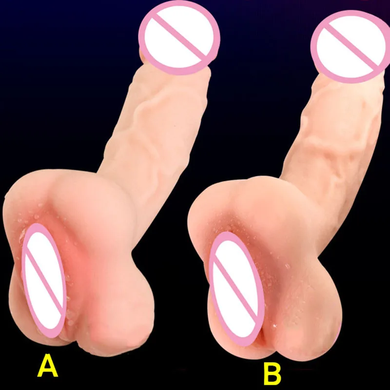 Super Soft Dildo Realistic Male Masturbator Pocket Pussy Vagina Hollow Penis Sleeve Anal Sex Unisex Adult Sex Toys For Women Gay