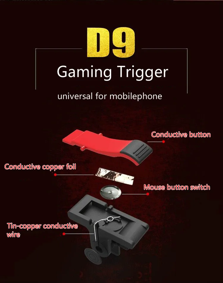 1 пара геймпад триггер Кнопка огня цель ключ контроллер L1R1 для всех смартфонов