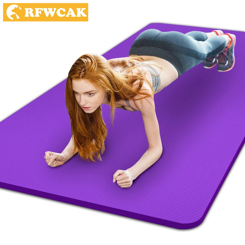 Rfwcak Exercise Mat 10 15mm Thick Non Slip Yoga Pilates Mat Lose