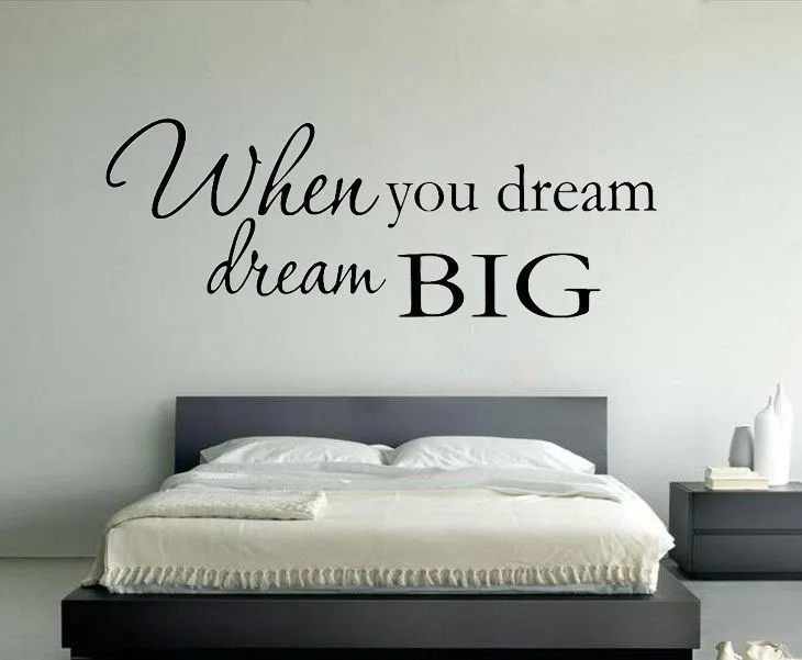 When you dream, dream big wall decals vinyl stickers home decor bedroom wallpaper sticker for