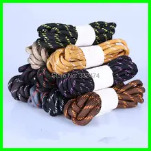 Круглые шнурки Открытый Спортивная Пеший Туризм обувь со шнуровкой в лента в крапинку обувных шнурках 10 пар для продажи