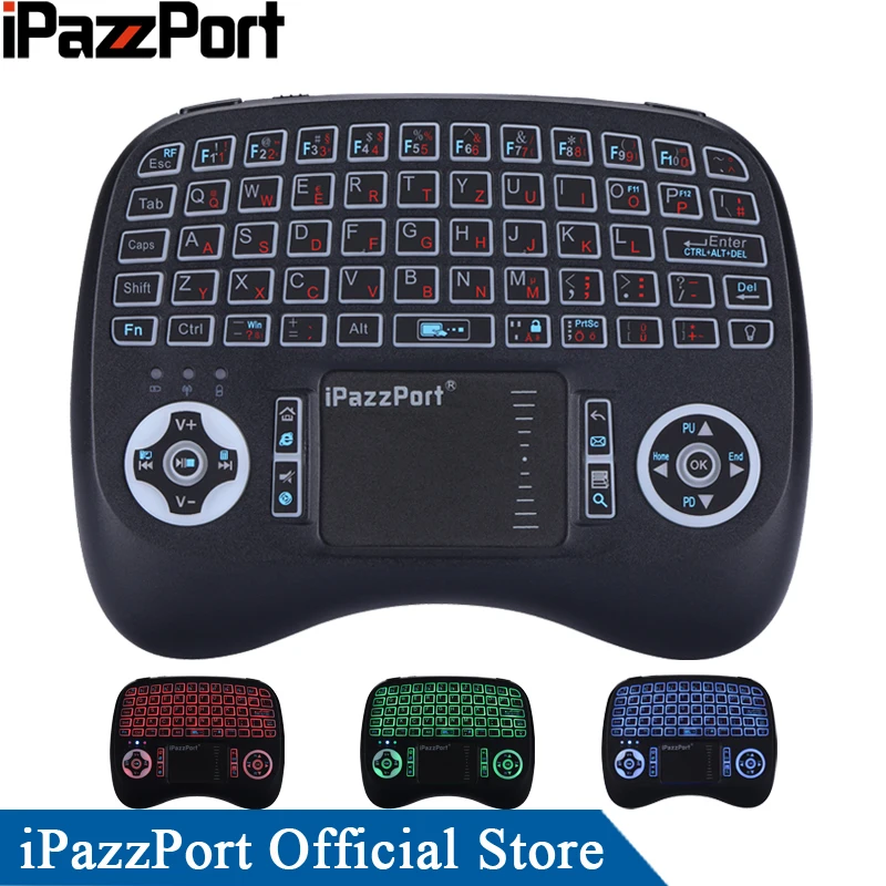 2017 Подсветка Беспроводная Клавиатура и Мышь для Android TV Box/Raspberry Pi 3/smart TV/HTPC/Року box/Pro