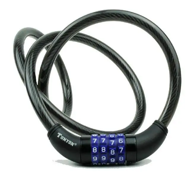 80cm 4-digit Combination Secure Cable Bicycle Wire Lock