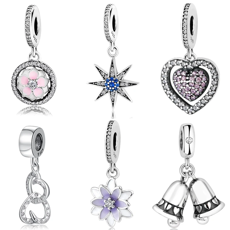 

Fashion 925 Sterling Silver Charm Pendant Beads Fit Original Pandora Charm Bracelet Jewelry making 2018