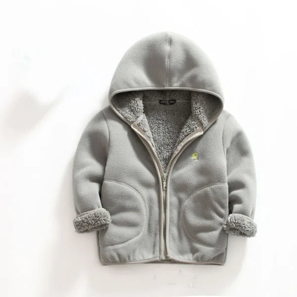 

Children's clothing thick coats warm plush hooded cottons in winter