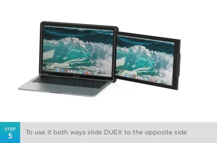 5th To use it both ways slide DUEX to the opposite side