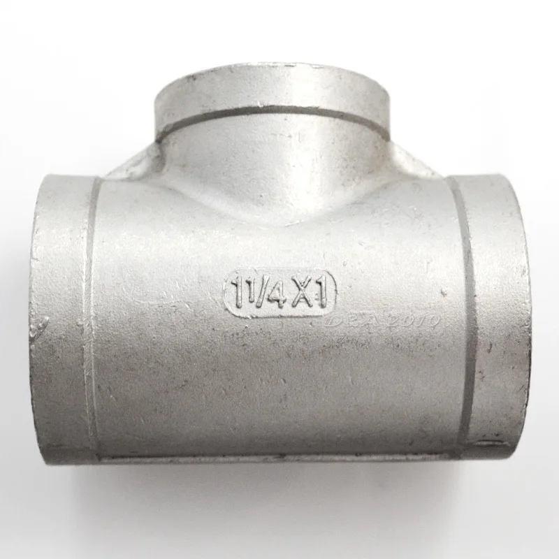 

High Quality1-1/4"X1"X1-1/4" Female Tee Threaded Reducer Pipe Fittings F/F/F Stainless Steel SS304 New