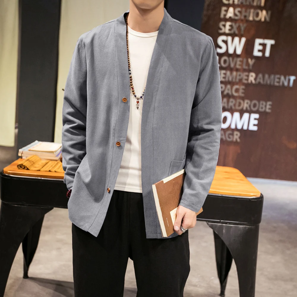 بلون 2018 الربيع عارضة الرجال معاطف الصينية خمر الرجعية نمط تنفس القطن الكتان عارضة الذكور فضفاض جاكيتات M-5XL بلون 2018 الربيع عارضة الرجال معاطف الصينية خمر الرجعية نمط تنفس القطن الكتان عارضة الذكور فضفاض جاكيتات M-5XL