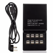 16 Port USB Charger Base 35W USB Charging Dock for Wireless Tour Guide System F4509A