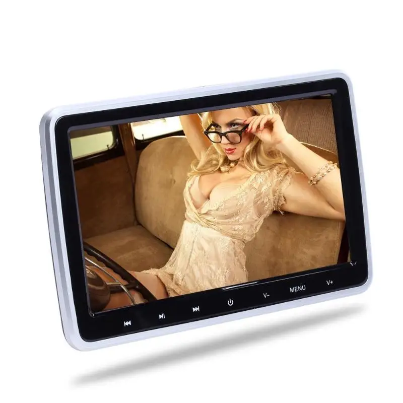 1" TFT lcd авто подголовник монитор DVD/USB/SD плеер IR/FM радио встроенный ИК динамик игры функция Pantallas Para Automovil