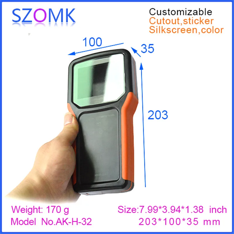 

4 pcs, szomk plastic electrical junction box LCD enclosure 203*100*35mm instrument enclosure box pcb outlet enclosures