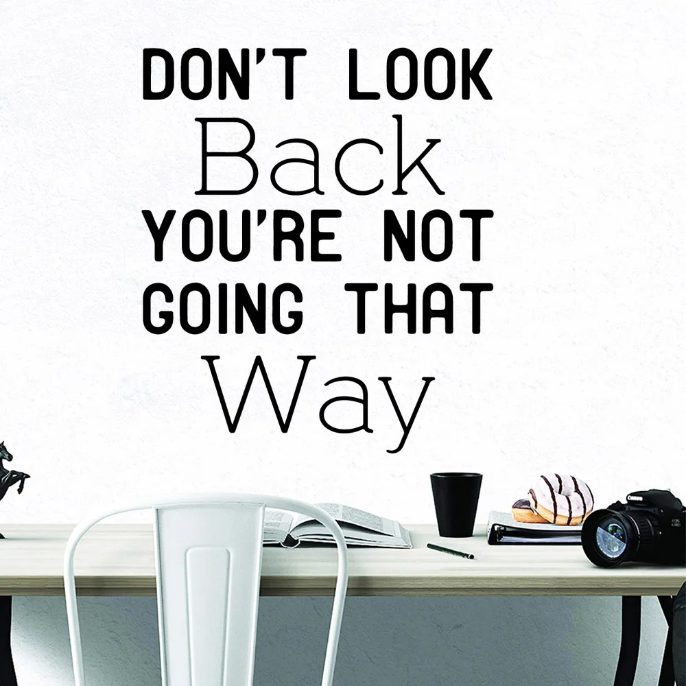 

Fashion don't look back Vinyl Decals Wall Stickers Removable Wall Sticker Wall Decal Home Accessories