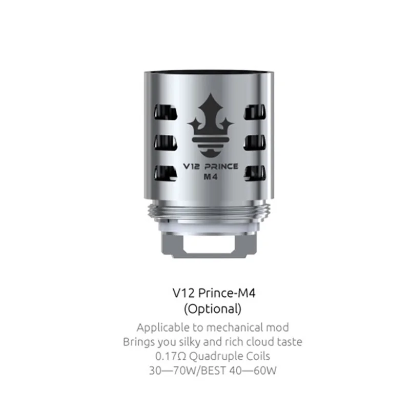 Оригинальный SMOK TFV12 катушка принца V12 Prince Q4 RBA X6 M4 T10 сетчатый ремешок Core подходит