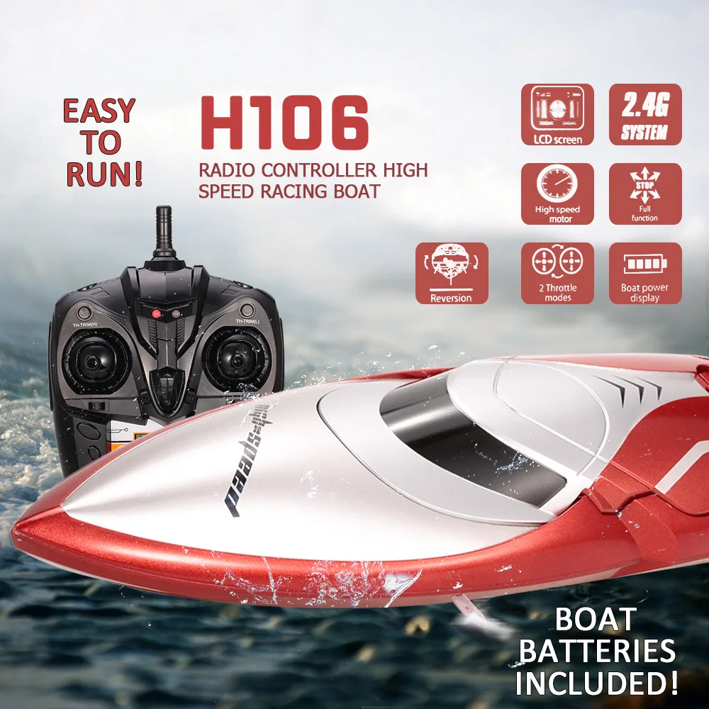 Barco A Control Remoto Para Niños, Barco A Control Remoto De 2,4G, 4