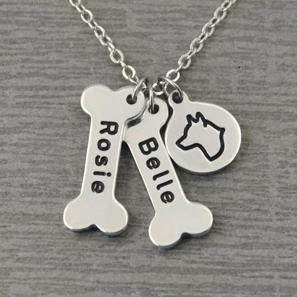 

Welsh Corgi Dog Necklace,Personalized Dog Bone Collar,Bones and Dog Breeds Print Collar,Custom Bones Charm