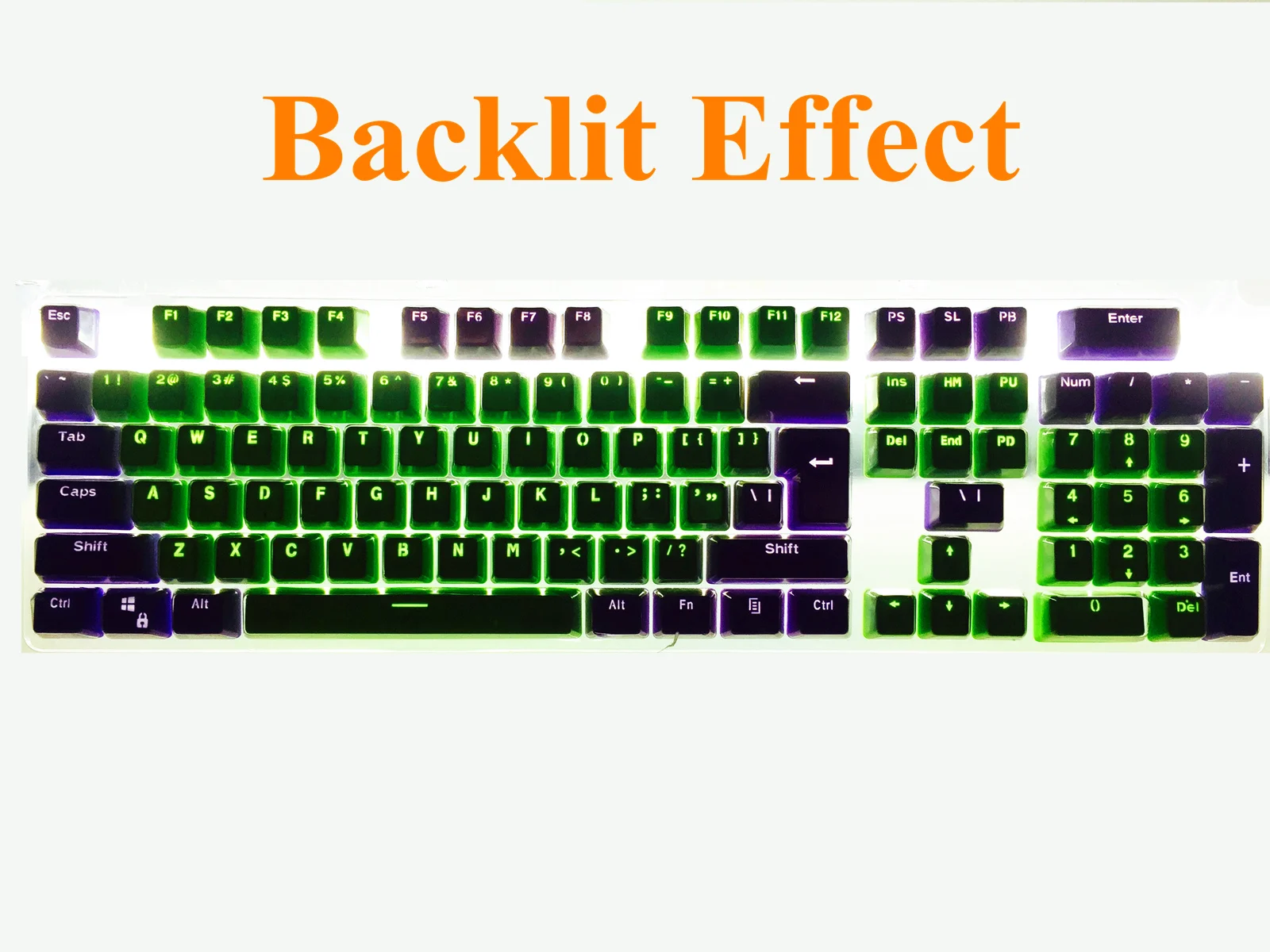 104 клавиши PBT Eva Green Doubleshot кепка для ключей с подсветкой набор кепок Cherry MX