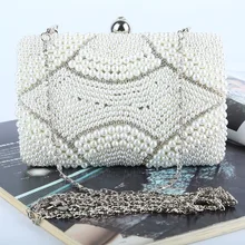 Explosion Models 2016 New Fashion High Quality Evening Bags Handmade Bag Pearl Banquet Wedding Shoulder Bag Diamond Evening Bags