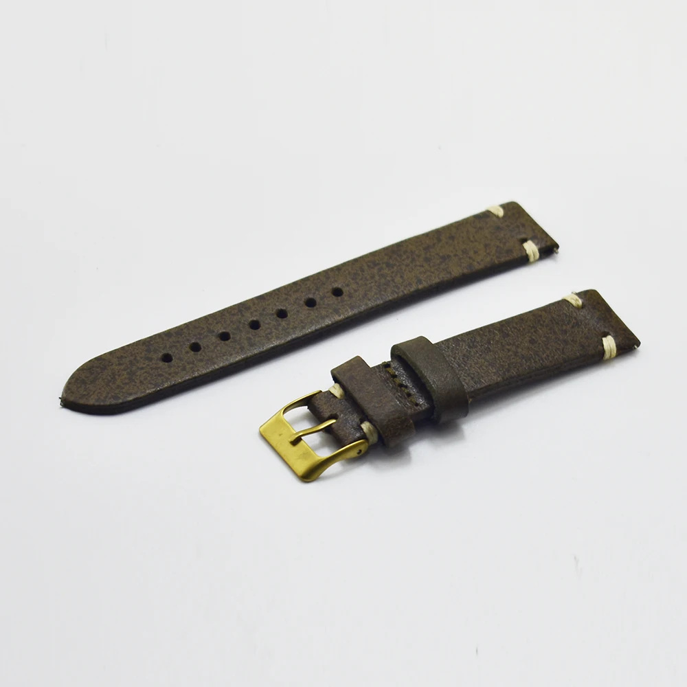 Handmade Leather Watchband Leather Strap 18mm 20mm 22mm 24mm Watch Accessories Stainless Steel Men Woman High Quality 2018 new