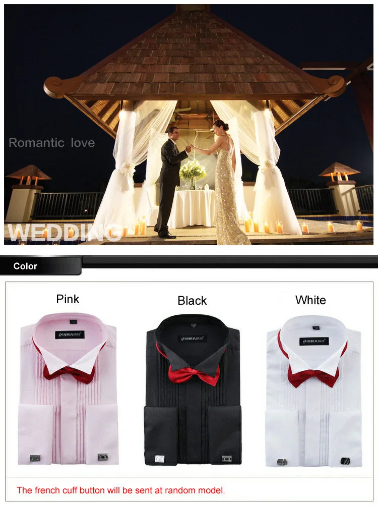 Новые французские манжеты Для мужчин рубашки с длинным рукавом Для мужчин смокинг рубашки мужские свадебные рубашки для Для мужчин