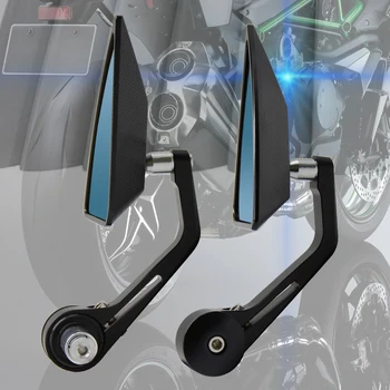 

7/8"" 22mm Motorcycle Mirrors Handle Bar End Side Rearview Mirrors Blue Glass Cafe Racer For Aprilia TUONO R V4R Factory V4 R