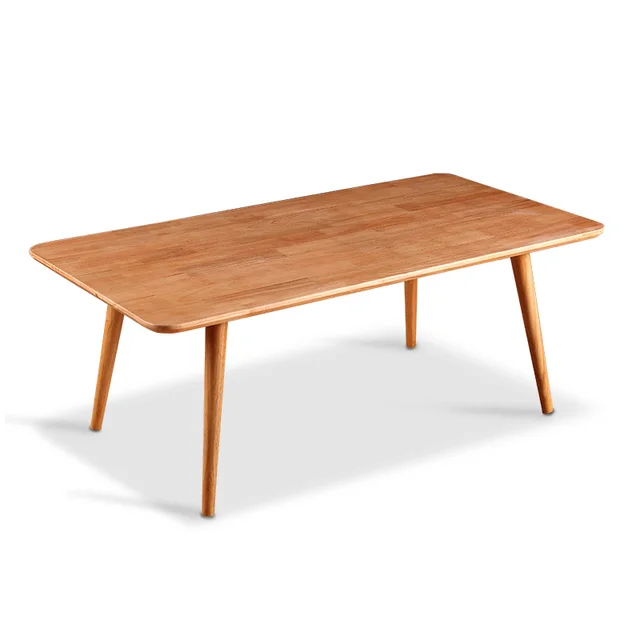 Mid Century Modern Rectangular Coffee Table Natural Solid Oak Wood Mid Century Modern Rectangular Coffee Table Natural Solid Oak Wood Leg Living Room Sidetable Furniture Center