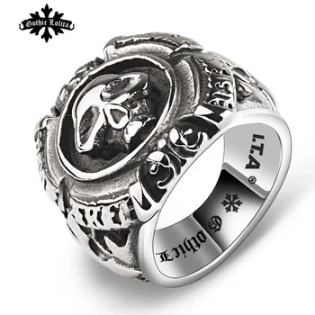 

Designer Thumb Fashion vintage punk skull Skeleton male ring men's Stainless Steel Jewelry mygrillz
