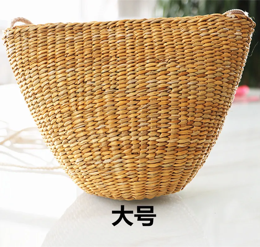 Rattan grass mini straw bag girl Cross body woven bag Women's summer beach Shoulder Bags - Цвет: small