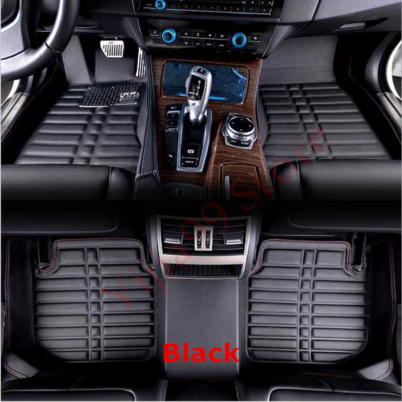 

Black 3D Car Floor Mats FloorLiner For Peugeot 308 2012 2013 2014 2015 Auto Waterproof Front & Rear carpet Mat Rugs