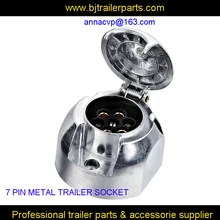 7 Соединительный разъём для трейлера соединитель металлический круглый разъем Женский мопс/лодка/Караван/дом/автомобиль/Авто/грузовик/RV части прицепа