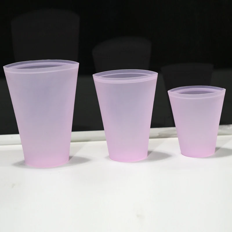 

3 Pcs Reusable Silicone Food Storage Bags Zip Lock Top Leakproof Containers Stand Up Zip Shut Bag can CSV