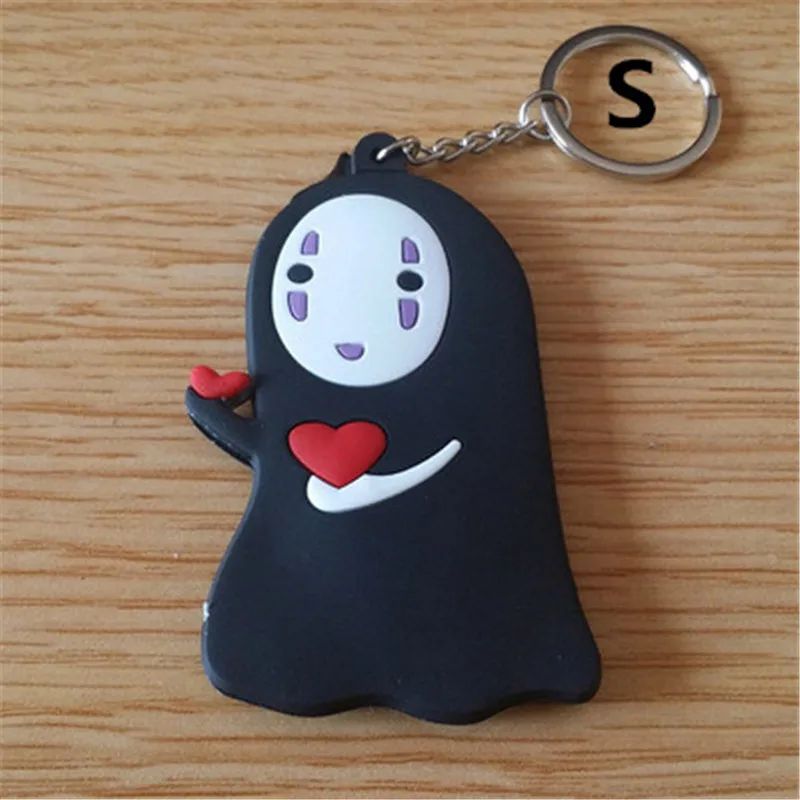 Anime Hayao Miyazaki Figures My Neighboor Totoro Spirited Away No Face Man PVC Keychain Key Bag Pendants Dolls 20pcslot  (14)