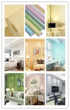 Фотография Top 1.22*5m Pure Color non-fabric PVC Self Adhesive Wallpaper film foil for Home Decor dormitory hotel livingroom TV background 