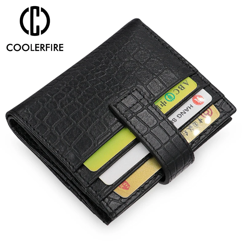 Новинка натуральная кожа держатель для ID карт RFID Блокировка мини тонкий кошелек