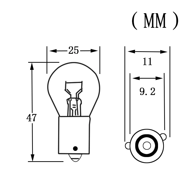 JXLCLYL  1pc 12V 581 BAU15S PY21W Amber Turn Signal Light Front Indicator Bulb